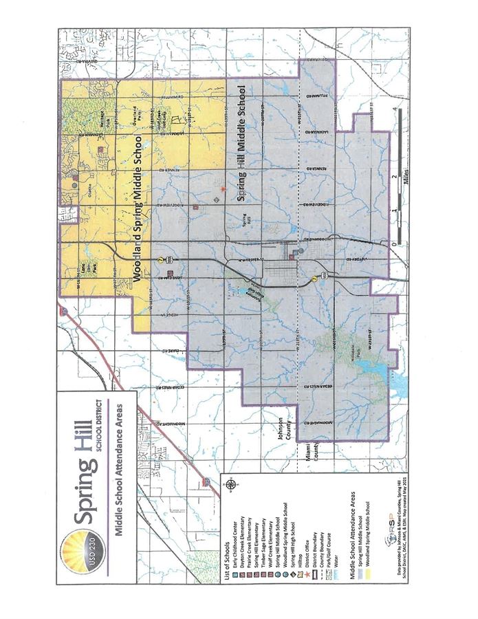  Middle School Boundary Map 2022-2023